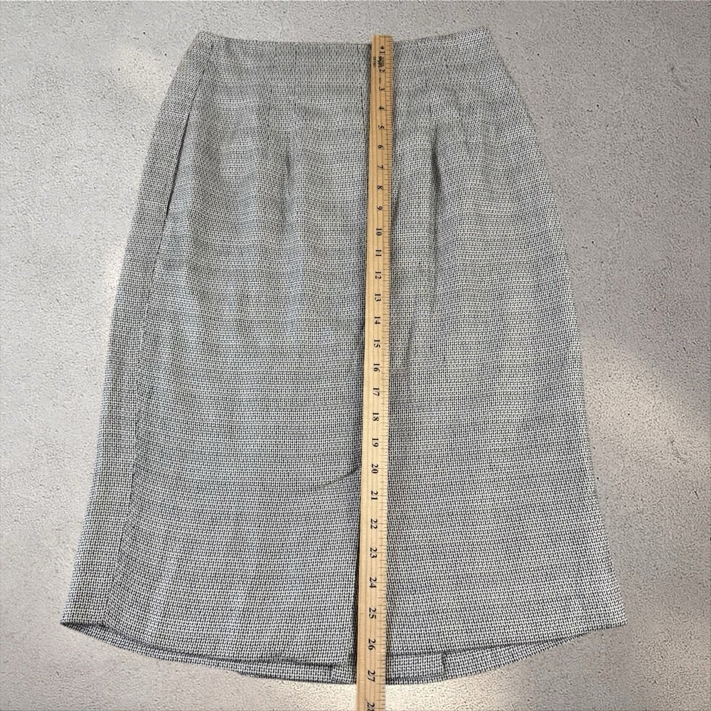 CHRISTIAN DIOR‎ Paris 80s Plaid Tweed Checkered Pencil Skirt Sz 8 - Picture 6 of 6